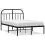 Estructura de cama con cabecero metal negro 120x190 cm de vidaXL, Camas y somieres - Ref: Foro24-353632, Precio: 113,74 €, De...