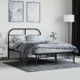 Estructura de cama con cabecero metal negro 120x190 cm de vidaXL, Camas y somieres - Ref: Foro24-353632, Precio: 113,74 €, De...