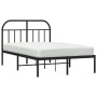 Estructura de cama con cabecero metal negro 120x190 cm de vidaXL, Camas y somieres - Ref: Foro24-353632, Precio: 113,74 €, De...