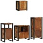 Juego de muebles de baño 4 pcs Madera reciclada maciza