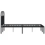 Bed frame with black metal headboard 120x190 cm by vidaXL, Beds and slatted bases - Ref: Foro24-353632, Price: 116,74 €, Disc...