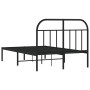 Estructura de cama con cabecero metal negro 120x190 cm de vidaXL, Camas y somieres - Ref: Foro24-353632, Precio: 113,74 €, De...