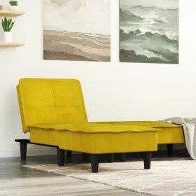 Yellow velvet chaise lounge by vidaXL, Daybeds - Ref: Foro24-352848, Price: 153,43 €, Discount: %