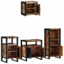 Juego de muebles de baño 4 pcs Madera reciclada maciza