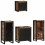 Juego de muebles de baño 4 pcs Madera reciclada maciza