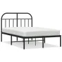 Bettgestell mit schwarzem Metallkopfteil 120x200 cm von vidaXL, Betten und Lattenroste - Ref: Foro24-353633, Preis: 112,01 €,...