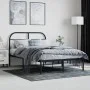 Bettgestell mit schwarzem Metallkopfteil 120x200 cm von vidaXL, Betten und Lattenroste - Ref: Foro24-353633, Preis: 112,01 €,...