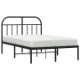 Bed frame with black metal headboard 120x200 cm by vidaXL, Beds and slatted bases - Ref: Foro24-353633, Price: 114,24 €, Disc...