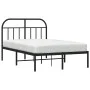 Bettgestell mit schwarzem Metallkopfteil 120x200 cm von vidaXL, Betten und Lattenroste - Ref: Foro24-353633, Preis: 112,01 €,...