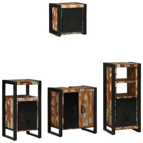 Juego de muebles de baño 4 pcs Madera reciclada maciza
