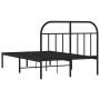 Bed frame with black metal headboard 120x200 cm by vidaXL, Beds and slatted bases - Ref: Foro24-353633, Price: 114,24 €, Disc...