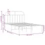 Bettgestell mit schwarzem Metallkopfteil 120x200 cm von vidaXL, Betten und Lattenroste - Ref: Foro24-353633, Preis: 112,01 €,...