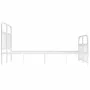 Metal bed frame with headboard and white footboard 150x200 cm by vidaXL, Beds and slatted bases - Ref: Foro24-352647, Price: ...
