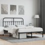 Bed frame with black metal headboard 140x190 cm by vidaXL, Beds and slatted bases - Ref: Foro24-352578, Price: 112,99 €, Disc...