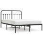 Bettgestell mit schwarzem Metallkopfteil 140x190 cm von vidaXL, Betten und Lattenroste - Ref: Foro24-352578, Preis: 112,99 €,...