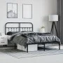 Estructura de cama con cabecero metal negro 140x190 cm de vidaXL, Camas y somieres - Ref: Foro24-352578, Precio: 111,20 €, De...