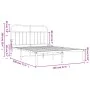 Estructura de cama con cabecero metal negro 140x190 cm de vidaXL, Camas y somieres - Ref: Foro24-352578, Precio: 111,20 €, De...