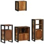 Juego de muebles de baño 4 pcs Madera reciclada maciza