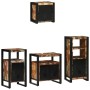 Juego de muebles de baño 4 pcs Madera reciclada maciza