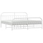 Metallbettgestell mit Kopf- und Fußteil weiß 193x203 cm von vidaXL, Betten und Lattenroste - Ref: Foro24-353708, Preis: 112,4...