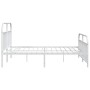 Metallbettgestell mit Kopf- und Fußteil weiß 193x203 cm von vidaXL, Betten und Lattenroste - Ref: Foro24-353708, Preis: 112,4...