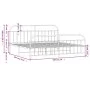 Estructura cama metal con cabecero y pie cama blanco 193x203 cm de vidaXL, Camas y somieres - Ref: Foro24-353708, Precio: 111...