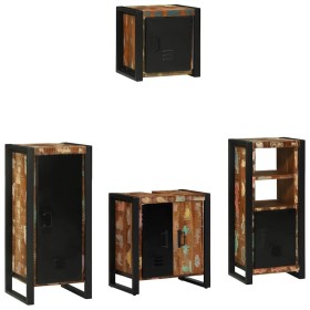 Juego de muebles de baño 4 pcs Madera reciclada maciza