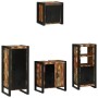 Juego de muebles de baño 4 pcs Madera reciclada maciza