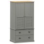 VIGO Kleiderschrank aus massivem grauem Kiefernholz 90x55x176 cm von vidaXL, Kleiderschränke - Ref: Foro24-353165, Preis: 343...