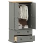 VIGO Kleiderschrank aus massivem grauem Kiefernholz 90x55x176 cm von vidaXL, Kleiderschränke - Ref: Foro24-353165, Preis: 343...