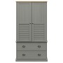 VIGO Kleiderschrank aus massivem grauem Kiefernholz 90x55x176 cm von vidaXL, Kleiderschränke - Ref: Foro24-353165, Preis: 343...