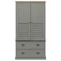 VIGO Kleiderschrank aus massivem grauem Kiefernholz 90x55x176 cm von vidaXL, Kleiderschränke - Ref: Foro24-353165, Preis: 385...