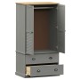 VIGO Kleiderschrank aus massivem grauem Kiefernholz 90x55x176 cm von vidaXL, Kleiderschränke - Ref: Foro24-353165, Preis: 343...