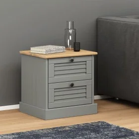 VIGO bedside table solid gray pine wood 42x35x42 cm by vidaXL, Nightstands - Ref: Foro24-353159, Price: 51,78 €, Discount: %