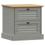 VIGO bedside table solid gray pine wood 42x35x42 cm by vidaXL, Nightstands - Ref: Foro24-353159, Price: 51,78 €, Discount: %