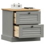 VIGO bedside table solid gray pine wood 42x35x42 cm by vidaXL, Nightstands - Ref: Foro24-353159, Price: 52,48 €, Discount: %