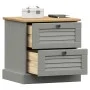 VIGO bedside table solid gray pine wood 42x35x42 cm by vidaXL, Nightstands - Ref: Foro24-353159, Price: 51,78 €, Discount: %