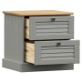 VIGO bedside table solid gray pine wood 42x35x42 cm by vidaXL, Nightstands - Ref: Foro24-353159, Price: 52,48 €, Discount: %