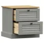 VIGO bedside table solid gray pine wood 42x35x42 cm by vidaXL, Nightstands - Ref: Foro24-353159, Price: 51,78 €, Discount: %