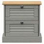 VIGO bedside table solid gray pine wood 42x35x42 cm by vidaXL, Nightstands - Ref: Foro24-353159, Price: 52,48 €, Discount: %