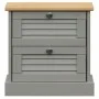 VIGO bedside table solid gray pine wood 42x35x42 cm by vidaXL, Nightstands - Ref: Foro24-353159, Price: 51,78 €, Discount: %