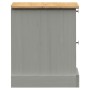 VIGO bedside table solid gray pine wood 42x35x42 cm by vidaXL, Nightstands - Ref: Foro24-353159, Price: 52,48 €, Discount: %