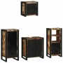 Juego de muebles de baño 4 pcs Madera reciclada maciza