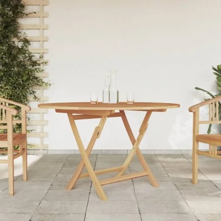 Folding garden table solid teak wood Ø 110x75 cm by vidaXL, Garden tables - Ref: Foro24-362618, Price: 139,33 €, Discount: %