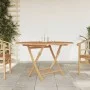 Folding garden table solid teak wood Ø 110x75 cm by vidaXL, Garden tables - Ref: Foro24-362618, Price: 139,33 €, Discount: %