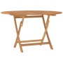 Mesa de jardín plegable madera maciza de teca Ø 110x75 cm de vidaXL, Mesas de jardín - Ref: Foro24-362618, Precio: 144,14 €, ...