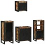 Juego de muebles de baño 4 pcs Madera reciclada maciza