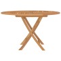 Mesa de jardín plegable madera maciza de teca Ø 110x75 cm de vidaXL, Mesas de jardín - Ref: Foro24-362618, Precio: 144,14 €, ...