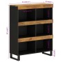 Armario auxiliar madera maciza de mango 85x33x107 cm de vidaXL, Mesitas de noche - Ref: Foro24-352904, Precio: 115,34 €, Desc...