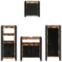 Juego de muebles de baño 4 pcs Madera reciclada maciza